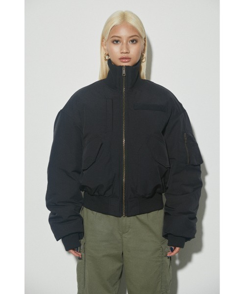 LAGUAGEM BIG POCKET MA-1 R ブラック LAGUA GEM（ラグアジェム）の「BIG POCKET MA-1 R（MA-1）」 - WEAR