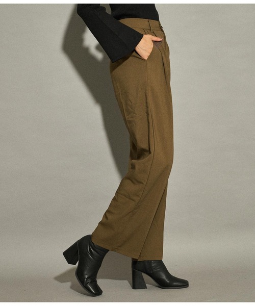 ANAP（アナップ）の「ベーシックルーズスラックスパンツ（スラックス・レディース・ブラック/ベージュ/ブラウン/ダークグレー・S/M）」の9枚目の写真