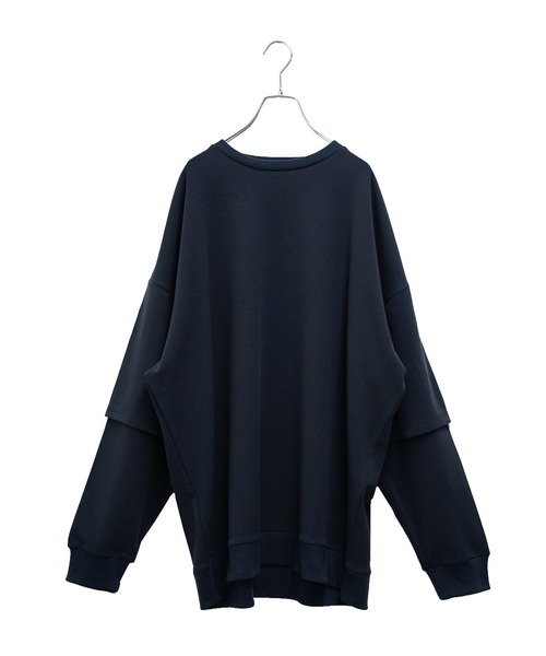 MinoriTY（マイノリティ）の「【MinoriTY】スウェット とろみ素材 レイヤード/重ね着 トレーナー 春服 冬服（スウェット・メンズ・アッシュグレー/ブルーグリーン/モカ・M/L）」の12枚目の写真