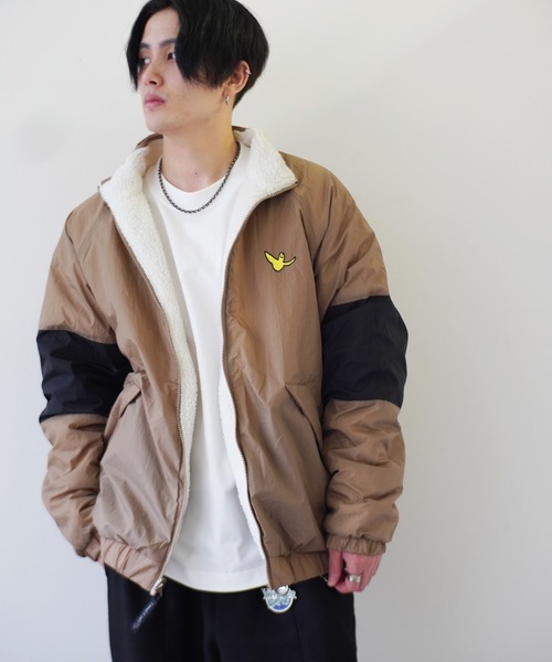 (What it isNt)ART BY MARKGONZALES(ワットイットイズント)の「【 (What it isNt)ART BY MARKGONZALES / (ワットイットイズント) アートバイ マークゴンザレス 】 切り替え リバーシブル スタンドカラー ジャケット(その他アウター・メンズ・オフホワイト/ベージュ/ブラック・L/XL/M)」の2枚目の写真