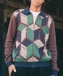 HUF | DIMENSIONS ZIP SWEATER / HUF フルジップセーター(ニット/セーター)