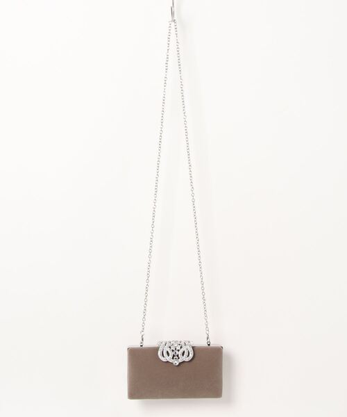 Dorry Doll（ドリードール）の「3wayビジューベロアクラッチ（クラッチバッグ・レディース・グレー/ブラック/モカ・FREE）」の9枚目の写真