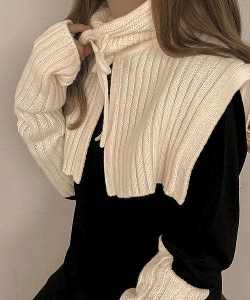 apres jour clair（アプレジュールクレア）の「【apres jour clair】バラクラバ＋アームウォーマー【ZOZOTOWN限定アイテム】（ネックウォーマー/スヌード・レディース・ブラック/アイボリー/ブラウン系その他・ﾌﾘ-）」の4枚目の写真