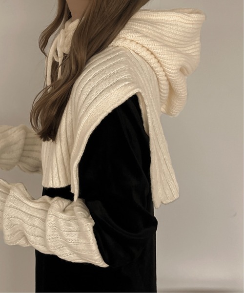 apres jour clair（アプレジュールクレア）の「【apres jour clair】バラクラバ＋アームウォーマー【ZOZOTOWN限定アイテム】（ネックウォーマー/スヌード・レディース・ブラック/アイボリー/ブラウン系その他・ﾌﾘ-）」の5枚目の写真