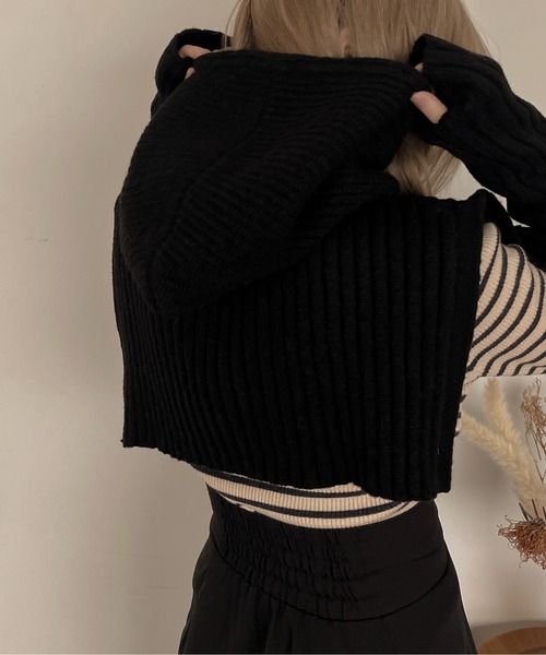 apres jour clair（アプレジュールクレア）の「【apres jour clair】バラクラバ＋アームウォーマー【ZOZOTOWN限定アイテム】（ネックウォーマー/スヌード・レディース・ブラック/アイボリー/ブラウン系その他・ﾌﾘ-）」の12枚目の写真