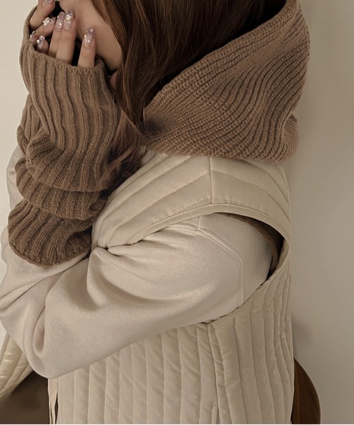 apres jour clair（アプレジュールクレア）の「【apres jour clair】バラクラバ＋アームウォーマー【ZOZOTOWN限定アイテム】（ネックウォーマー/スヌード・レディース・ブラック/アイボリー/ブラウン系その他・ﾌﾘ-）」の14枚目の写真