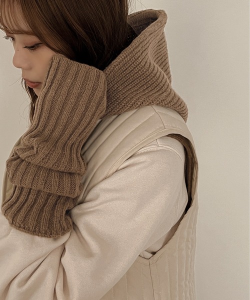 apres jour clair（アプレジュールクレア）の「【apres jour clair】バラクラバ＋アームウォーマー【ZOZOTOWN限定アイテム】（ネックウォーマー/スヌード・レディース・ブラック/アイボリー/ブラウン系その他・ﾌﾘ-）」の15枚目の写真