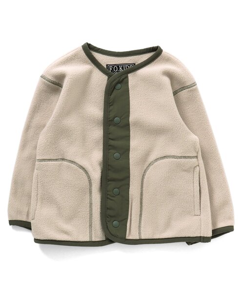 F.O.KIDS（エフオーキッズ）の「フリースカーディガン（その他アウター・キッズ・チャコール/ベージュ/ブラウン/ブルー・110/140/95/130/90/120/100/80）」の3枚目の写真