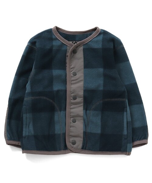 F.O.KIDS（エフオーキッズ）の「フリースカーディガン（その他アウター・キッズ・チャコール/ベージュ/ブラウン/ブルー・110/140/95/130/90/120/100/80）」の4枚目の写真