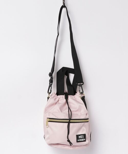 MEI（メイ）の「【 MEI × Otty / メイ × オッティ 】 ドローショルダーバッグ DRAW SHOULDER（ショルダーバッグ・メンズ・ピンク/オリーブドラブ/ブラック・FREE）」の3枚目の写真
