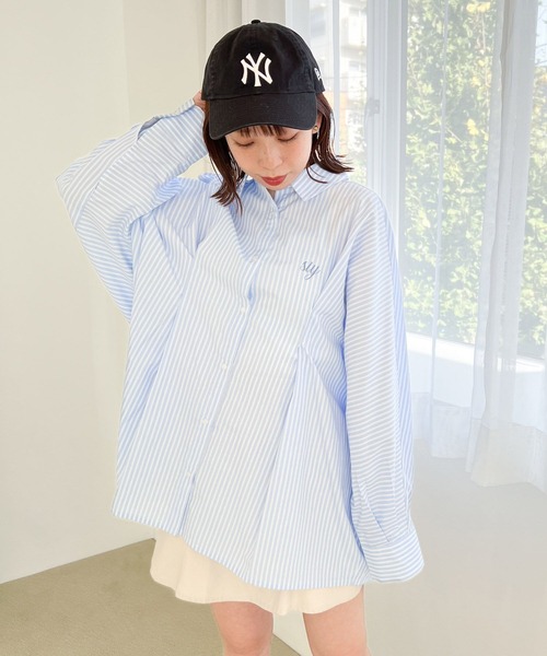 Heather（ヘザー）の「フロントタックストライプシャツ 184678