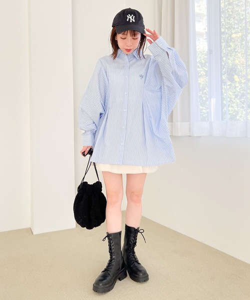 Heather（ヘザー）の「フロントタックストライプシャツ 184678（シャツ