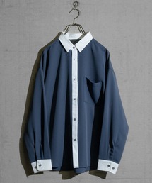 Naive magic | 【a】ナチュラルストレッチポリエステル ルーズサイズシャツ 無地/クレリック(シャツ/ブラウス)