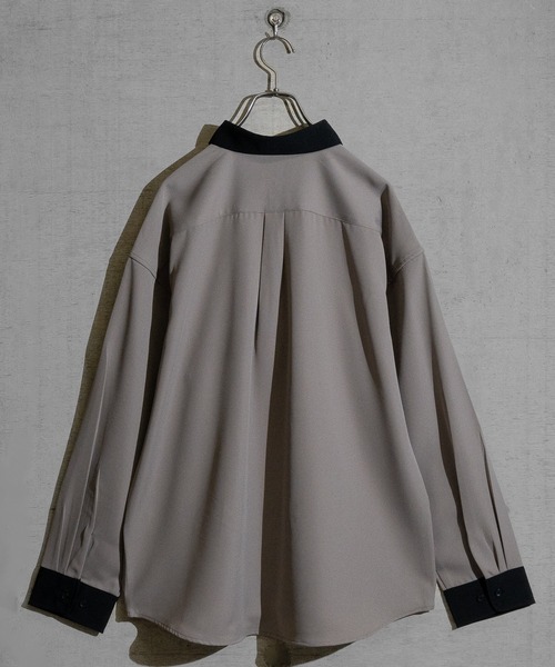 Naive magic（ナイーブマジック）の「【a】ナチュラルストレッチポリエステル ルーズサイズシャツ 無地/クレリック（シャツ/ブラウス・メンズ・その他/ホワイト/ベージュ/グリーン/ブラック/ブルー/ブラック系その他/ブルー系その他/グリーン系その他/ホワイト系その他/ベージュ系その他/ダークグレー/ブラック系1/ブルー系1/ホワイト系1/モカ/グレイッシュベージュ/ブルー系その他2/ブラウン系1・LARGE/MEDIUM/X-LARGE）」の20枚目の写真