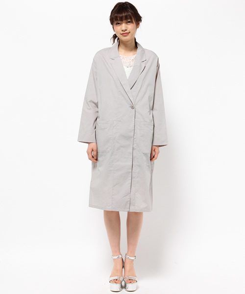 Kastane(カスタネ)の「【Kastane】テーラーガウン(テーラードジャケット・レディース・グレー/ネイビー/ピンク・FREE)」の4枚目の写真