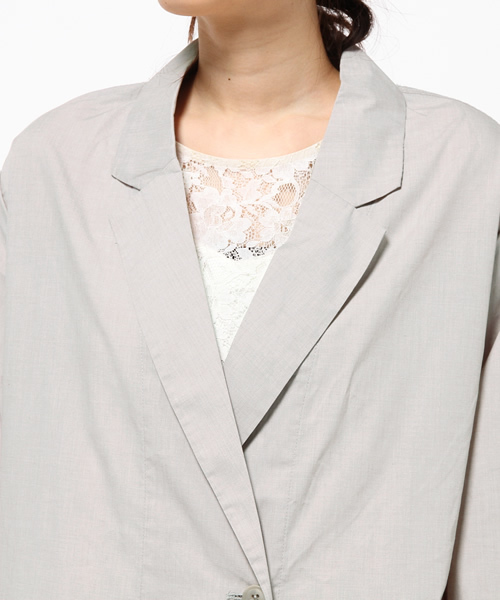 Kastane(カスタネ)の「【Kastane】テーラーガウン(テーラードジャケット・レディース・グレー/ネイビー/ピンク・FREE)」の7枚目の写真