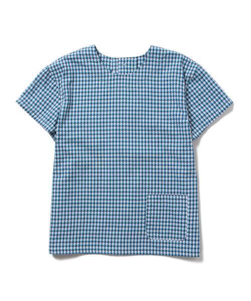 BEAMS BOY(ビームスボーイ)の「○BEAMS BOY / チェック 後ろボタン ショートスリーブ シャツ(シャツ/ブラウス・レディース・レッド/グリーン/ライトブルー・ONE SIZE)」の5枚目の写真