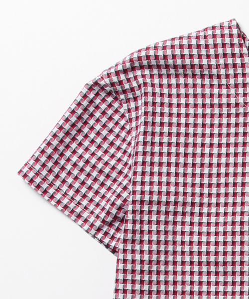 BEAMS BOY(ビームスボーイ)の「○BEAMS BOY / チェック 後ろボタン ショートスリーブ シャツ(シャツ/ブラウス・レディース・レッド/グリーン/ライトブルー・ONE SIZE)」の7枚目の写真