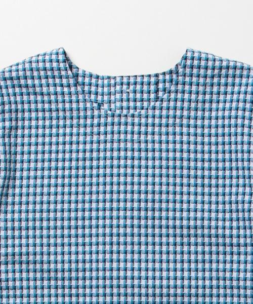 BEAMS BOY(ビームスボーイ)の「○BEAMS BOY / チェック 後ろボタン ショートスリーブ シャツ(シャツ/ブラウス・レディース・レッド/グリーン/ライトブルー・ONE SIZE)」の10枚目の写真