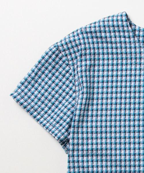 BEAMS BOY(ビームスボーイ)の「○BEAMS BOY / チェック 後ろボタン ショートスリーブ シャツ(シャツ/ブラウス・レディース・レッド/グリーン/ライトブルー・ONE SIZE)」の11枚目の写真