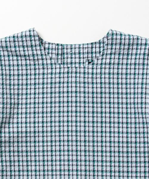 BEAMS BOY(ビームスボーイ)の「○BEAMS BOY / チェック 後ろボタン ショートスリーブ シャツ(シャツ/ブラウス・レディース・レッド/グリーン/ライトブルー・ONE SIZE)」の13枚目の写真