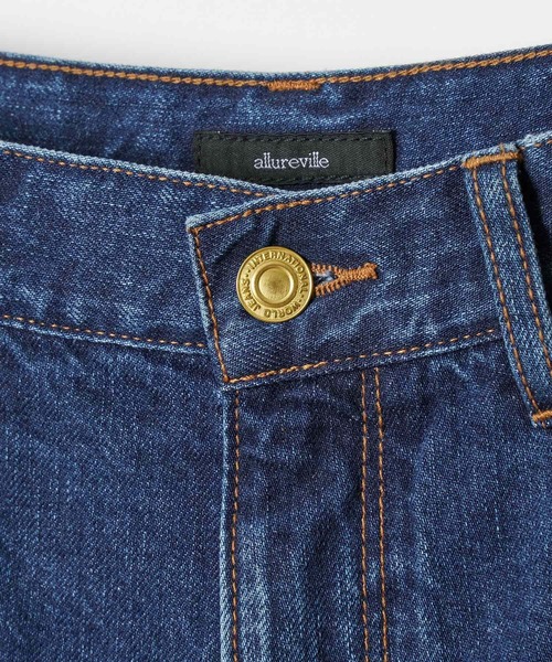 allureville(アルアバイル)の「バギーデニム(デニムパンツ・レディース・ブルー/インディゴブルー・1/2)」の12枚目の写真
