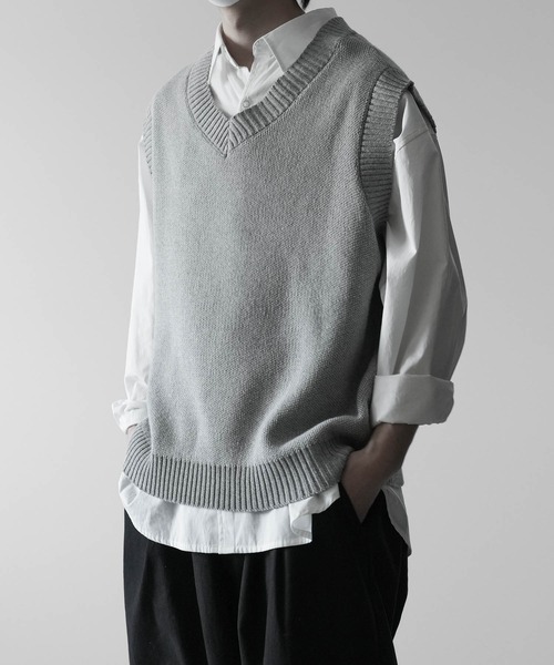 RUUBON（ルーボン）の「【RUUBON】7G melange knit vest /7G