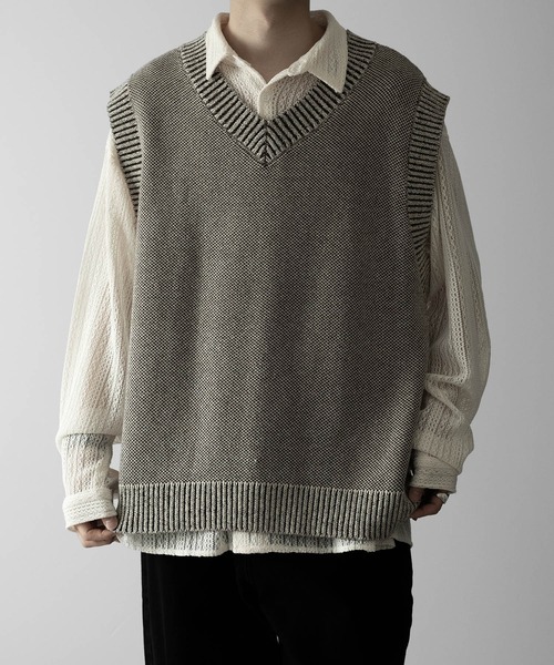 RUUBON（ルーボン）の「【RUUBON】7G melange knit vest /7G