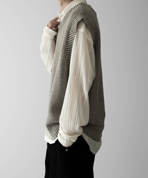 Mal. rerereさん　カシミア混　ニットベスト Mal. rerereさん カシミア混 ニットベスト Mal. rerereさん