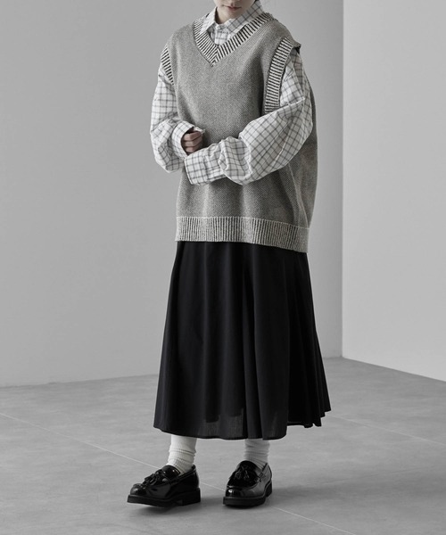 RUUBON】7G melange knit vest /7G メランジ ニットベスト