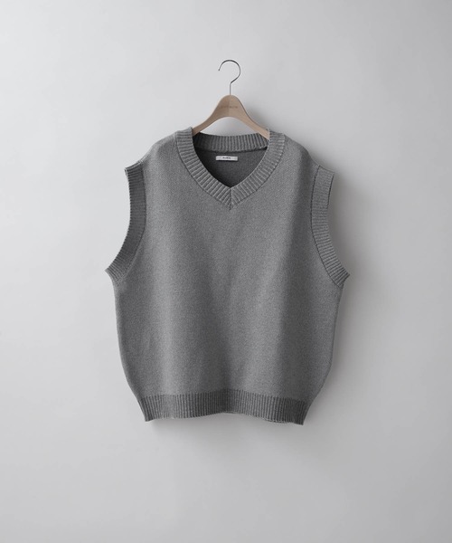 RUUBON】7G melange knit vest /7G メランジ ニットベスト