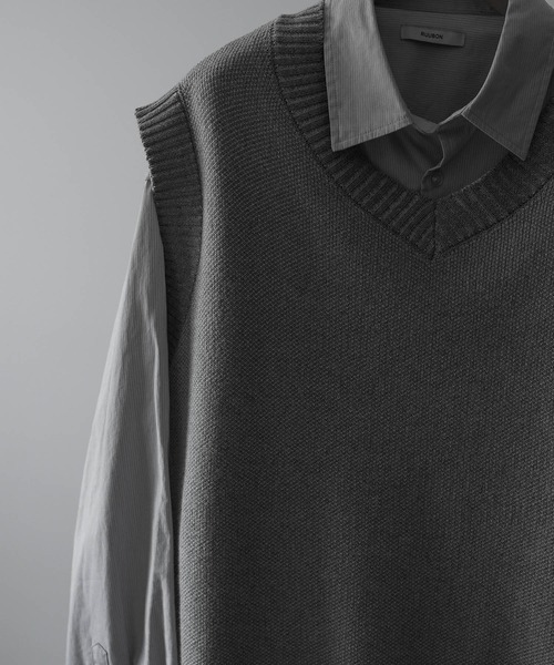 RUUBON】7G melange knit vest /7G メランジ ニットベスト
