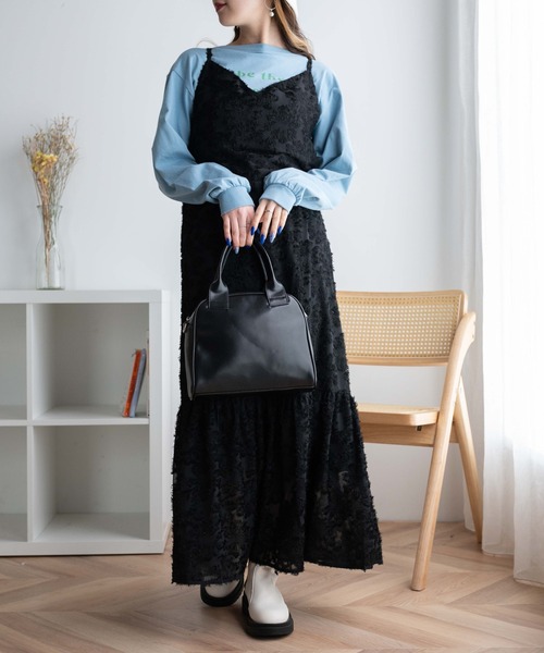 WEGO（ウィゴー）の「WEGO/フラワーシャギーキャミワンピ（ワンピース・レディース・オフホワイト/ブラック・FREE）」の12枚目の写真