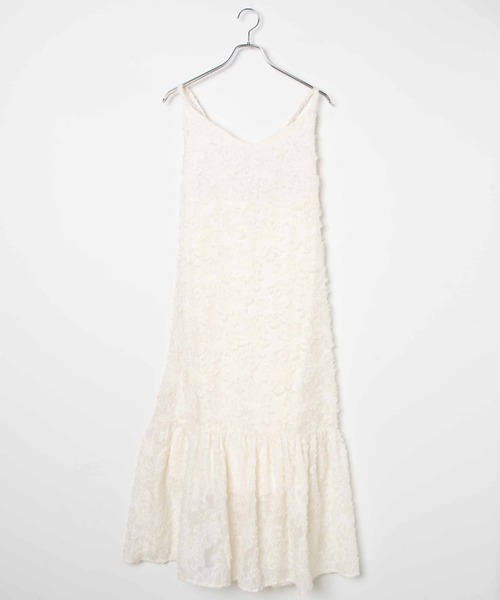 WEGO（ウィゴー）の「WEGO/フラワーシャギーキャミワンピ（ワンピース・レディース・オフホワイト/ブラック・FREE）」の20枚目の写真