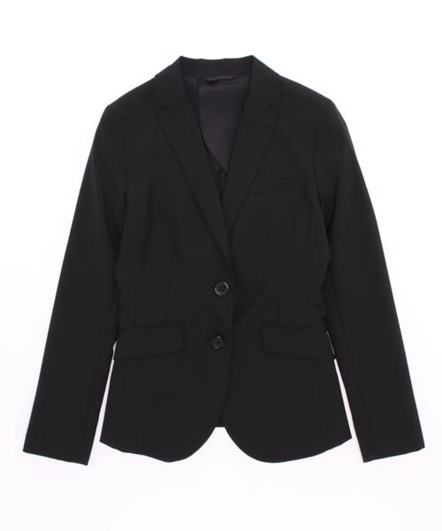 TAKA-Q(タカキュー)の「タカキューレディース/TAKA-Q:Women ストレッチウォッシャブル スリムジャケット 黒無地(テーラードジャケット・レディース・ブラック・S/2S)」の1枚目の写真
