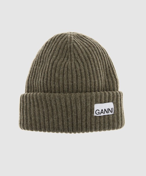 GANNI(ガニー)の「Structured Rib Beanie(ニットキャップ/ビーニー・レディース・ピンク系その他/ブラック系その他/ブラウン系その他/グリーン系その他・ONE SIZE)」の1枚目の写真