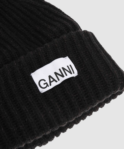 GANNI(ガニー)の「Structured Rib Beanie(ニットキャップ/ビーニー・レディース・ピンク系その他/ブラック系その他/ブラウン系その他/グリーン系その他・ONE SIZE)」の7枚目の写真