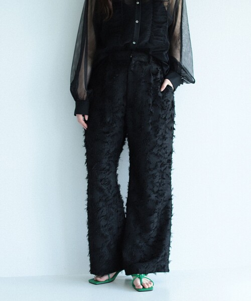 Ray BEAMS（レイビームス）の「RBS / フリンジ ジャカード パンツ（その他パンツ・レディース・ブラック/オフホワイト・0/1）」の19枚目の写真