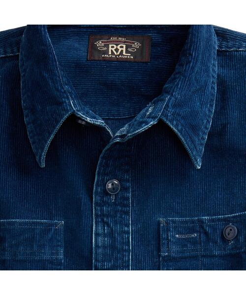 RRL（ダブル アール エル）の「インディゴ コーデュロイ ワークシャツ
