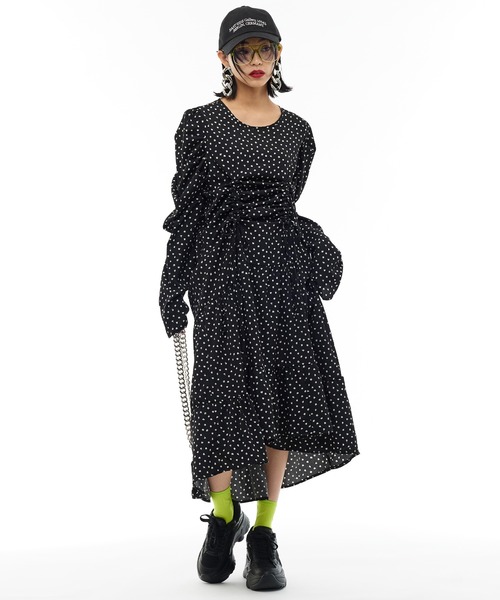 Narcissus（ナルシス）の「【Narcissus】ガラドットワンピース（ワンピース・レディース・ブラック・FREE）」の2枚目の写真