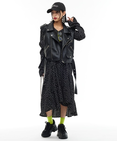 Narcissus（ナルシス）の「【Narcissus】ガラドットワンピース（ワンピース・レディース・ブラック・FREE）」の4枚目の写真