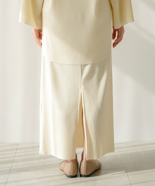 rectangle（レクタングル）の「2WAYリップルプリーツナロースカート【セットアップ可】（スカート・レディース・ブルー/アイボリー/ブラック・FREE）」の20枚目の写真