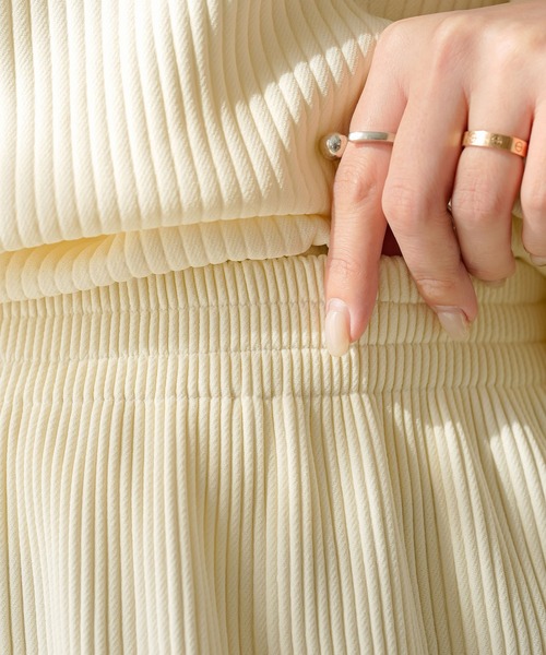 rectangle（レクタングル）の「2WAYリップルプリーツナロースカート【セットアップ可】（スカート・レディース・ブルー/アイボリー/ブラック・FREE）」の22枚目の写真