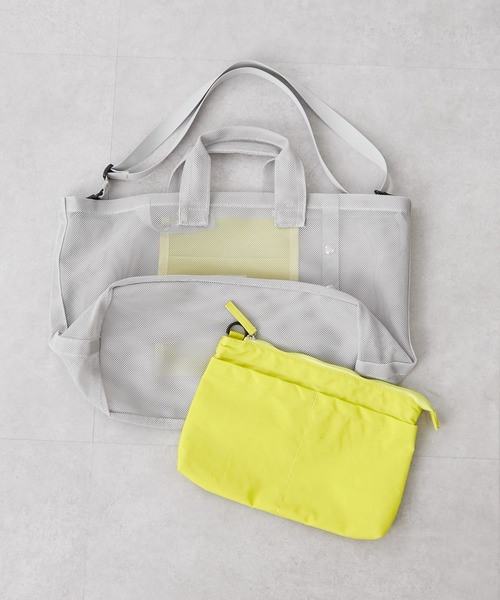 EARTH MADE(アースメイド)の「HOLIDAY MESH TOTE M ホリデイ メッシュトート(トートバッグ・レディース・グレー/グリーン/ネイビー・フリー)」の13枚目の写真