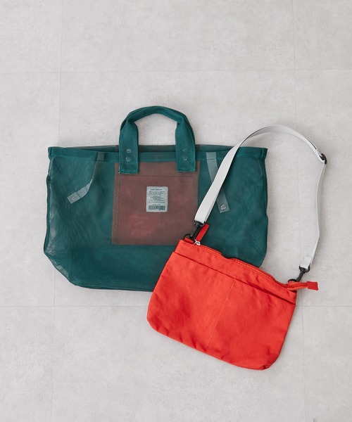 EARTH MADE(アースメイド)の「HOLIDAY MESH TOTE M ホリデイ メッシュトート(トートバッグ・レディース・グレー/グリーン/ネイビー・フリー)」の7枚目の写真