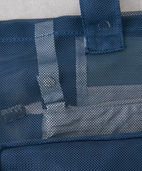 EARTH MADE(アースメイド)の「HOLIDAY MESH TOTE M ホリデイ メッシュトート(トートバッグ・レディース・グレー/グリーン/ネイビー・フリー)」の5枚目の写真