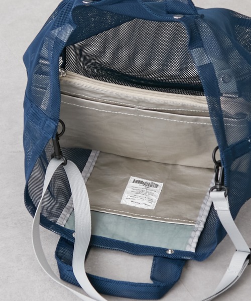 EARTH MADE(アースメイド)の「HOLIDAY MESH TOTE M ホリデイ メッシュトート(トートバッグ・レディース・グレー/グリーン/ネイビー・フリー)」の10枚目の写真