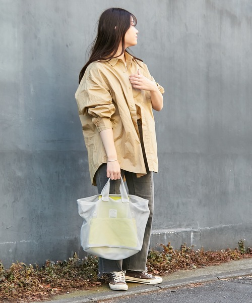 EARTH MADE(アースメイド)の「HOLIDAY MESH TOTE M ホリデイ メッシュトート(トートバッグ・レディース・グレー/グリーン/ネイビー・フリー)」の11枚目の写真