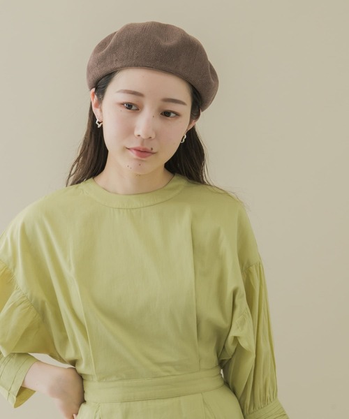 SMELLY（スメリー）の「サーモベレー（ハンチング/ベレー帽・レディース・ブラック/モカ/アイボリー・-）」の14枚目の写真