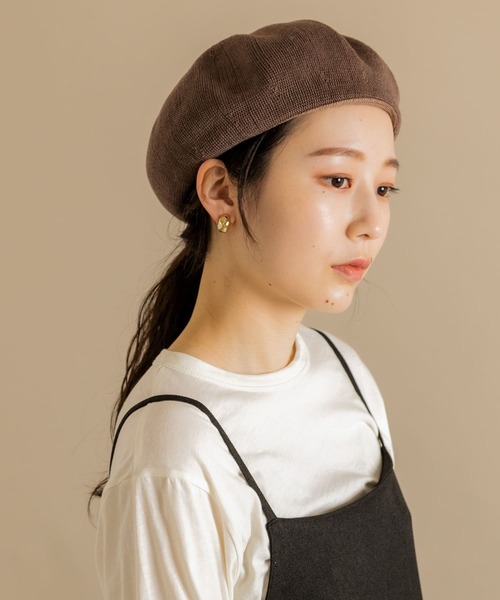 SMELLY（スメリー）の「サーモベレー（ハンチング/ベレー帽・レディース・ブラック/モカ/アイボリー・-）」の16枚目の写真